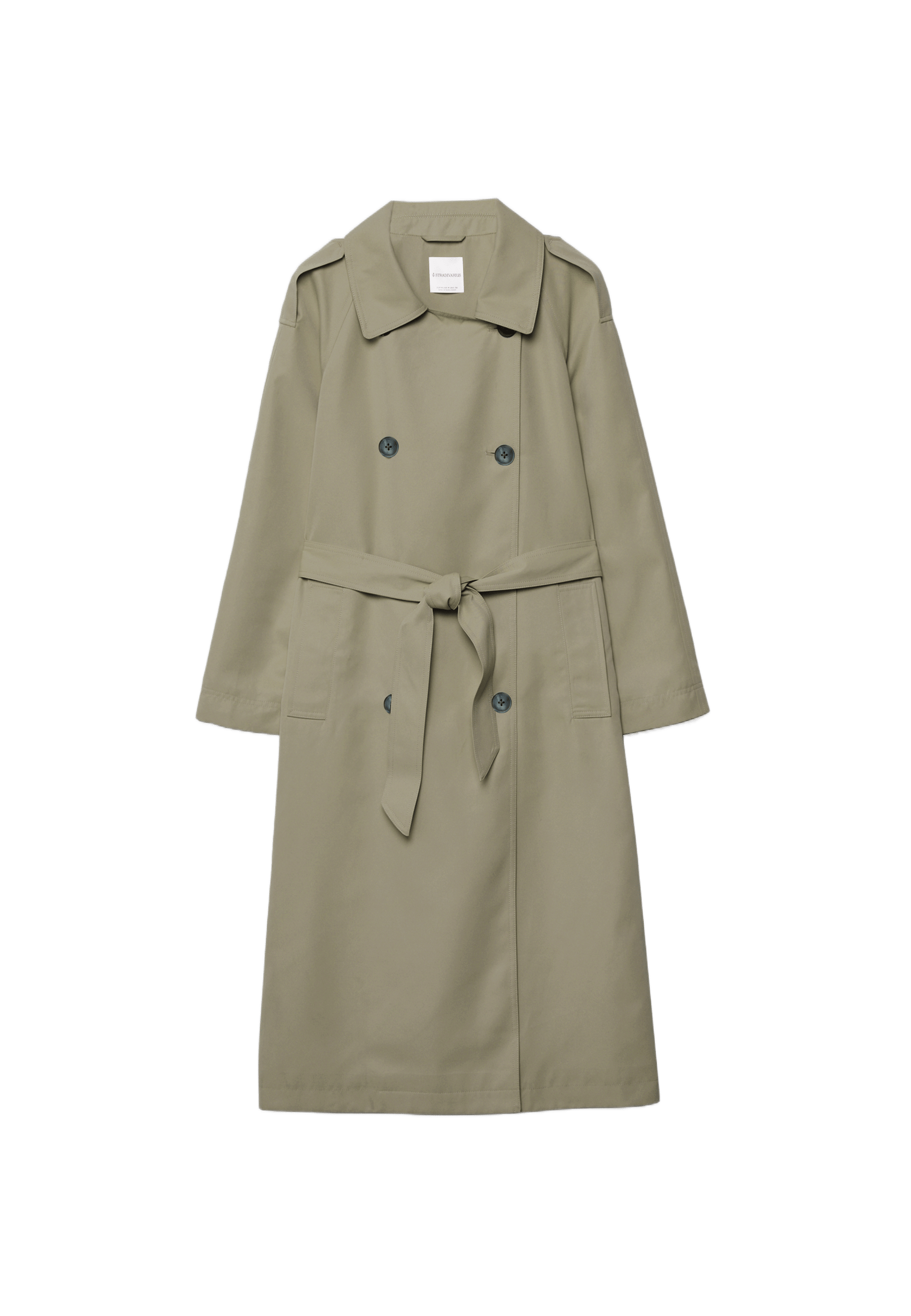 Long flowing trench coat — Khaki