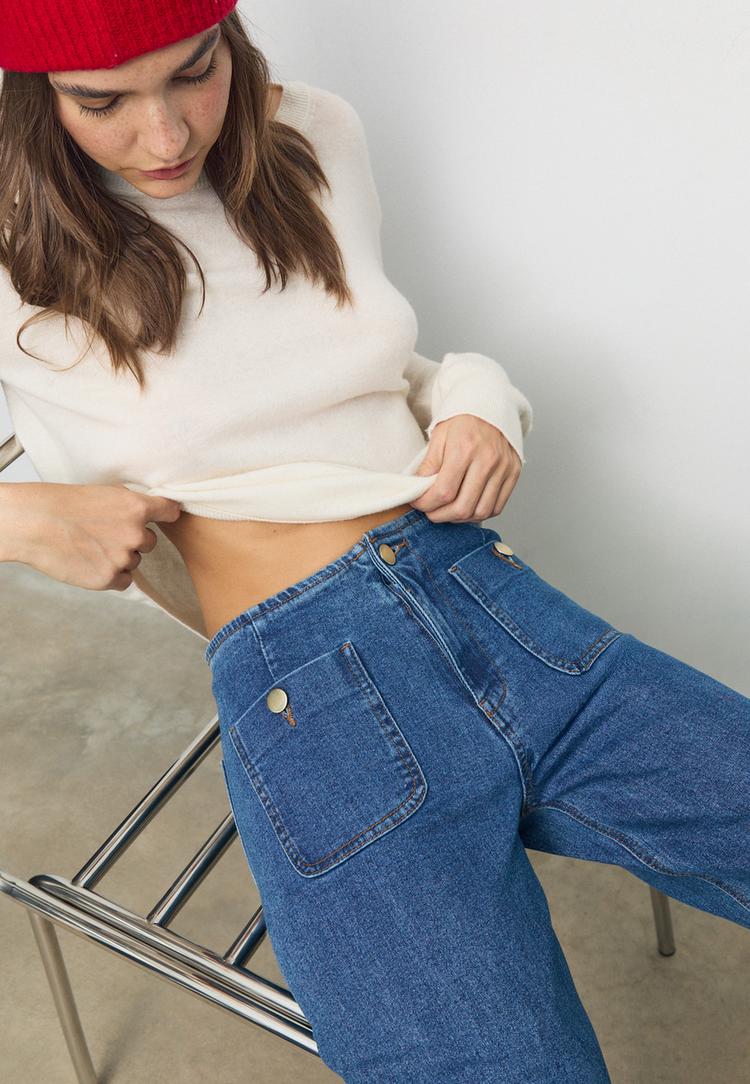 d77 jeans minimal con tasche
