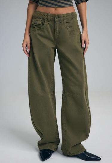 Low-rise balloon jeans — Khaki 3