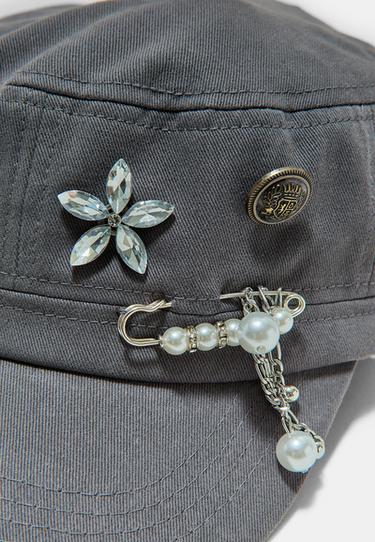 Beaded cap — Grey 6