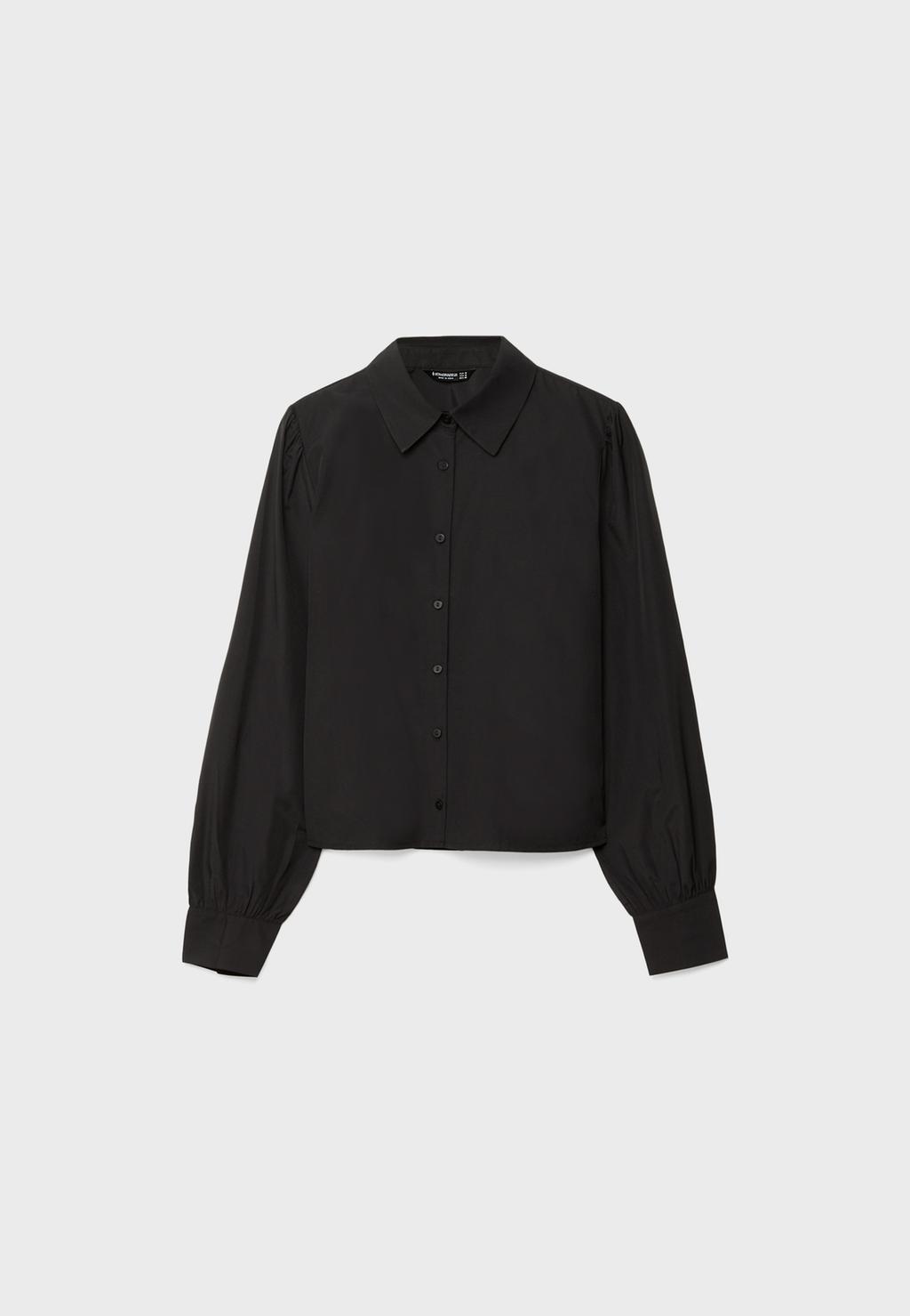 Camisa básica popelín abullonada