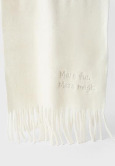 Slogan scarf — Ecru 5