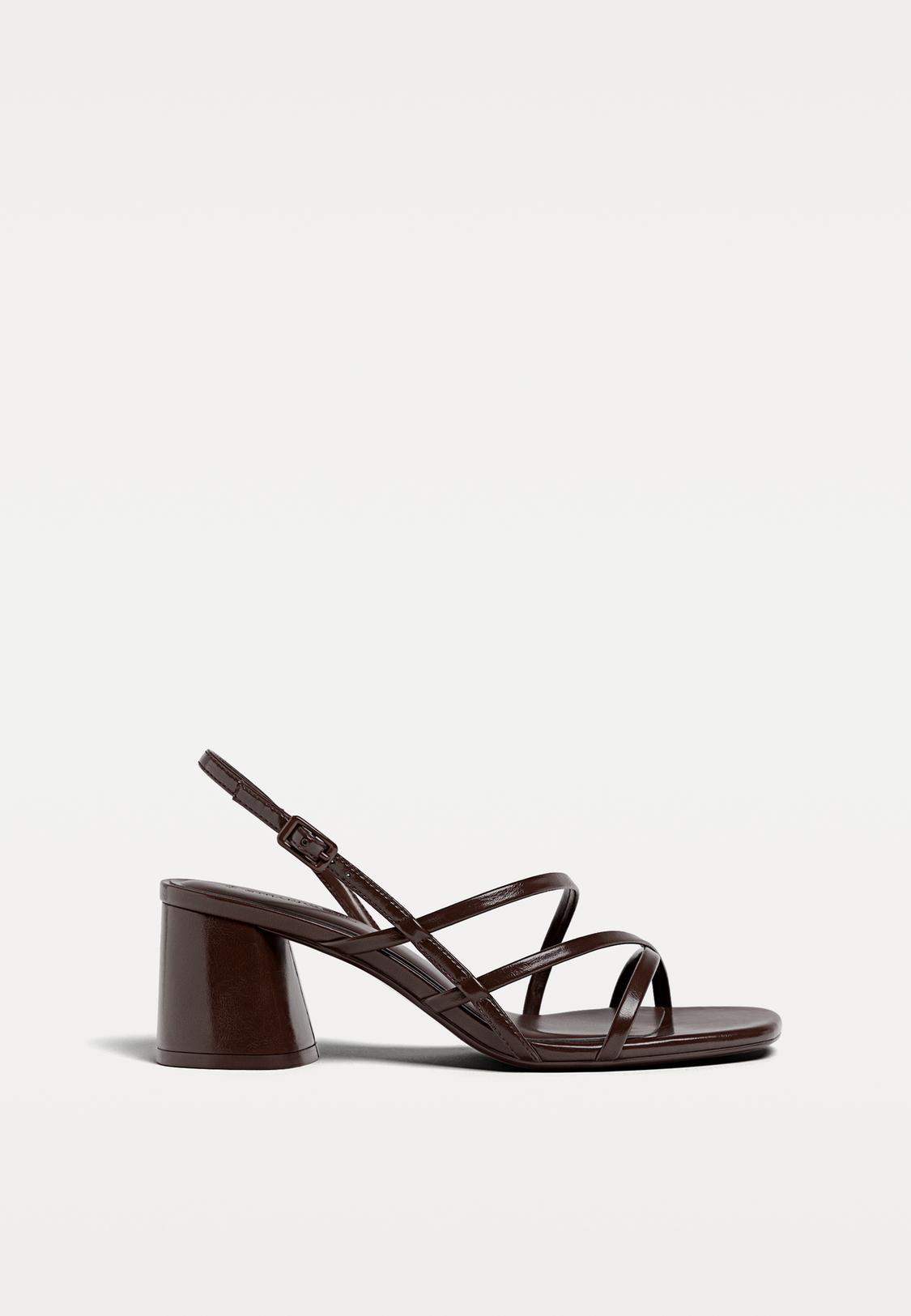 Stradivarius Mexico Sandalias Beige Stradivarius Tacón Ancho