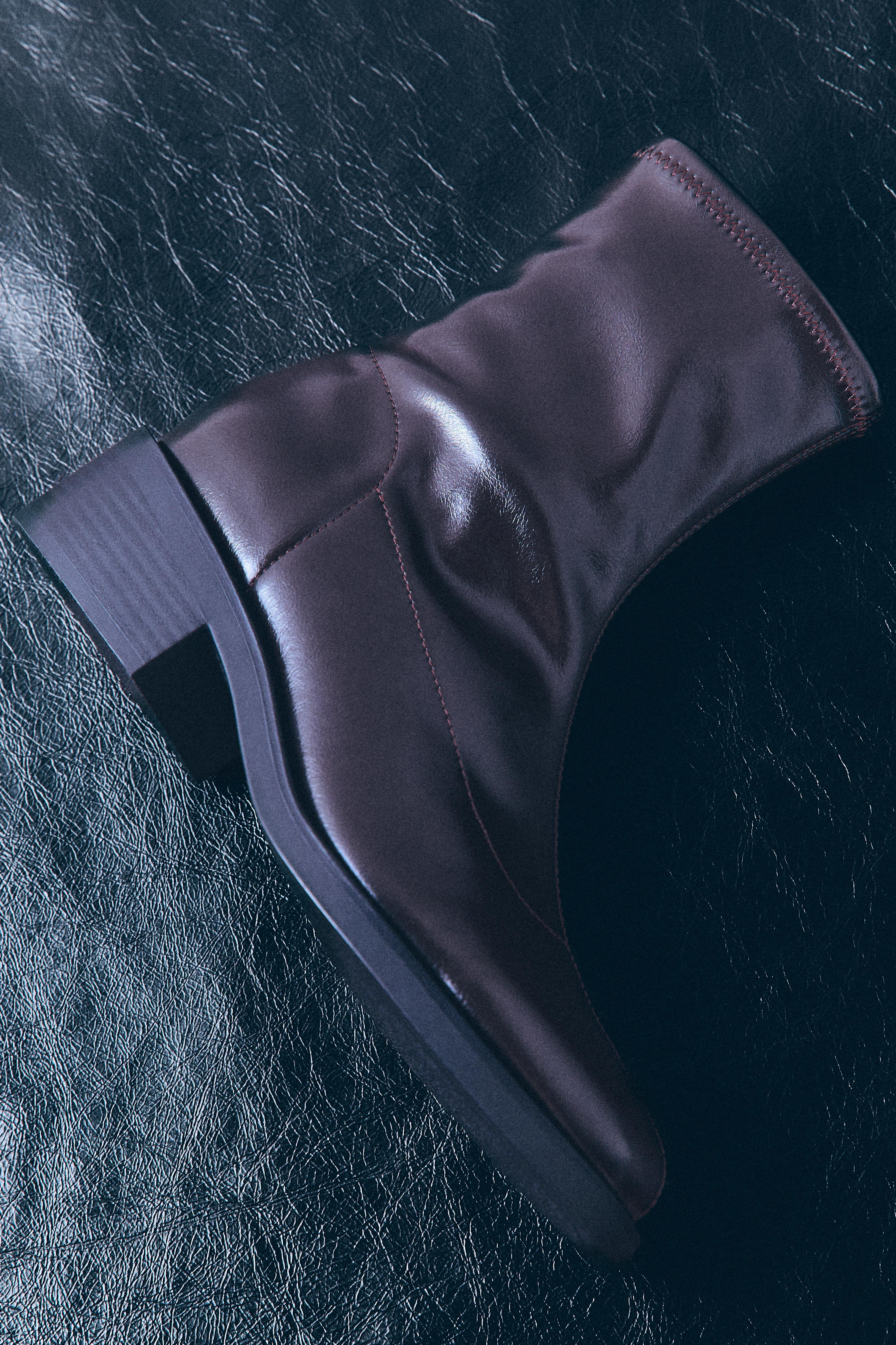 Flat stretch ankle boots — BROWN (alternate view)
