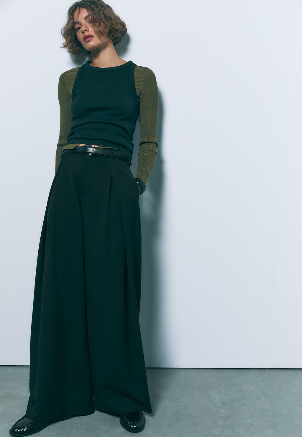 Pantalón maxi pinza cinturón
