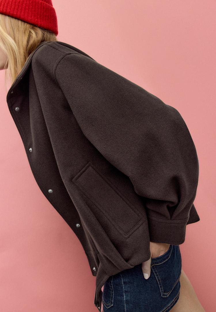 oversized ballonjack van zachte stof