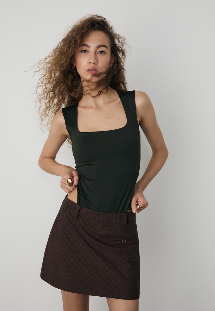 body poliamida escote cuadrado