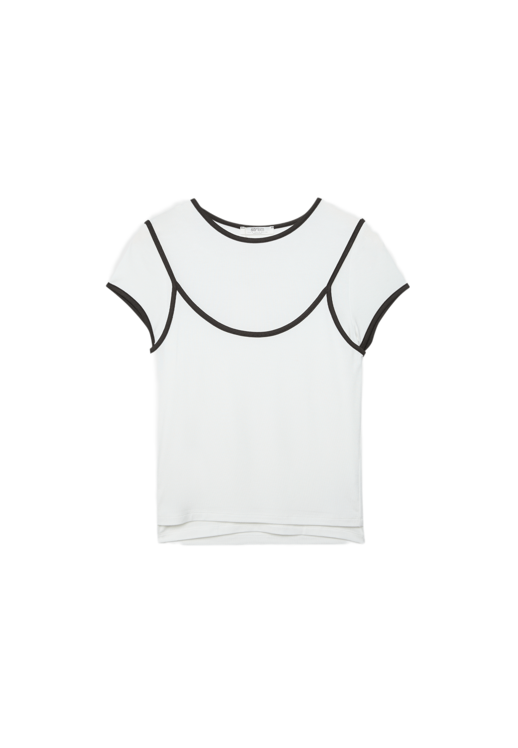 Çift kontrastlı t-shirt - Görsel 9