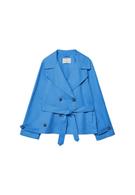 Kemerli kısa, akıcı trençkot - Görsel 23