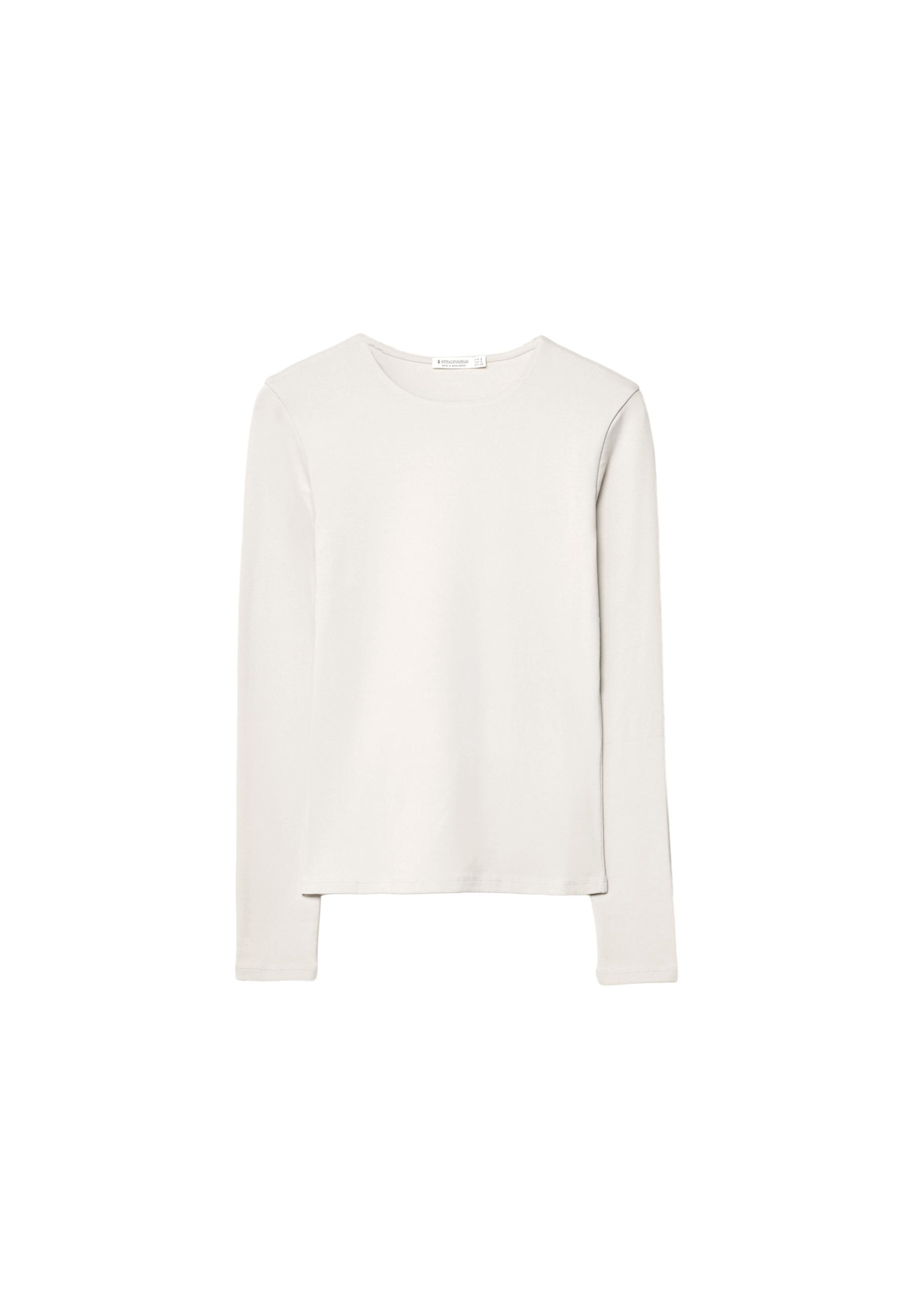 Basic long sleeve T-shirt — Ecru