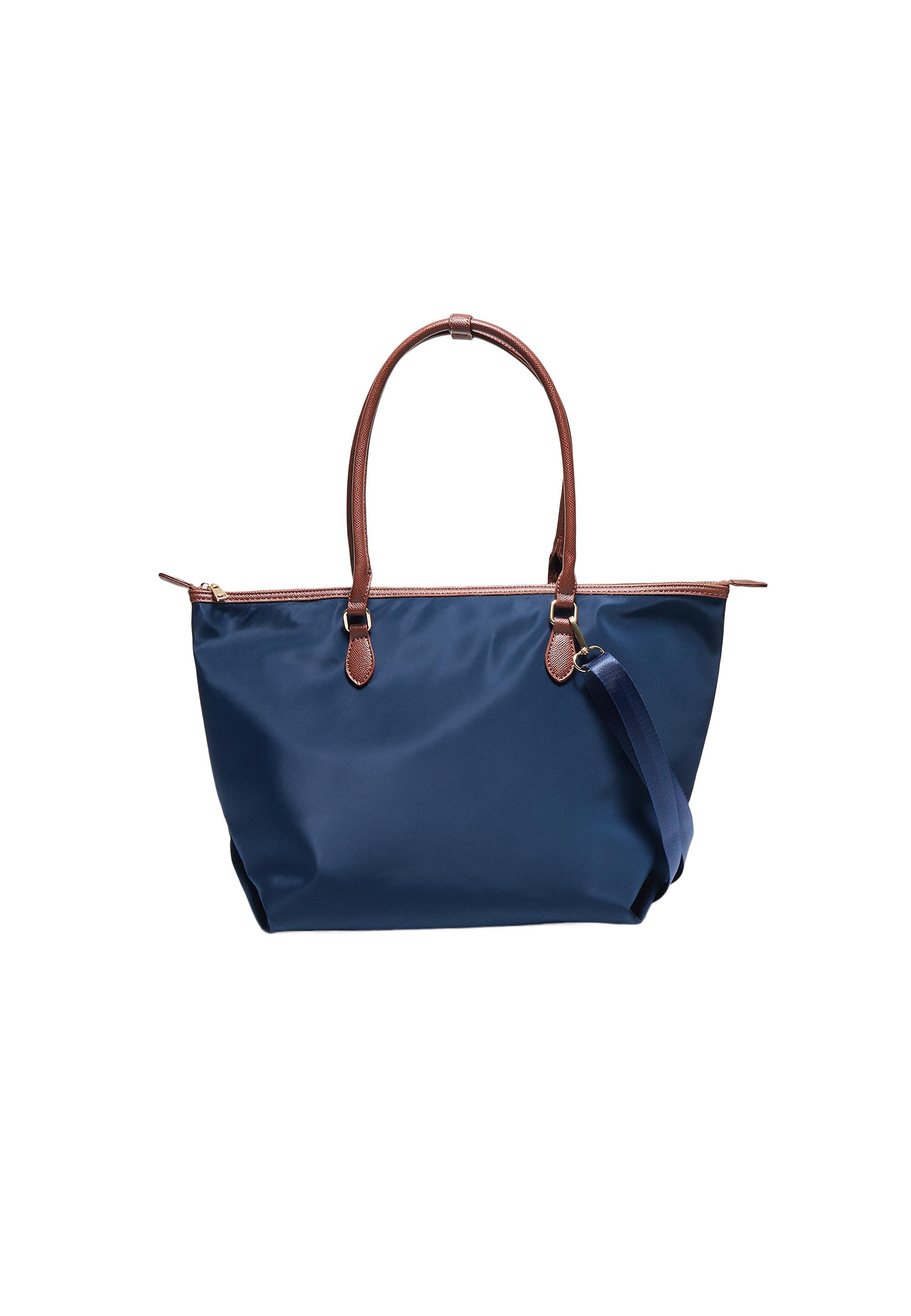 Contrast crossbody shopper bag — Navy blue