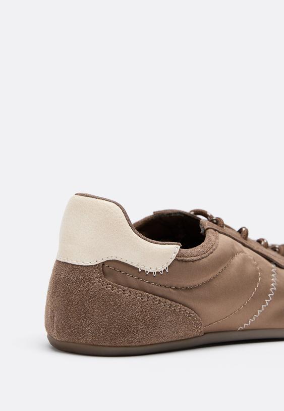 laceup leather detail sneakerinas