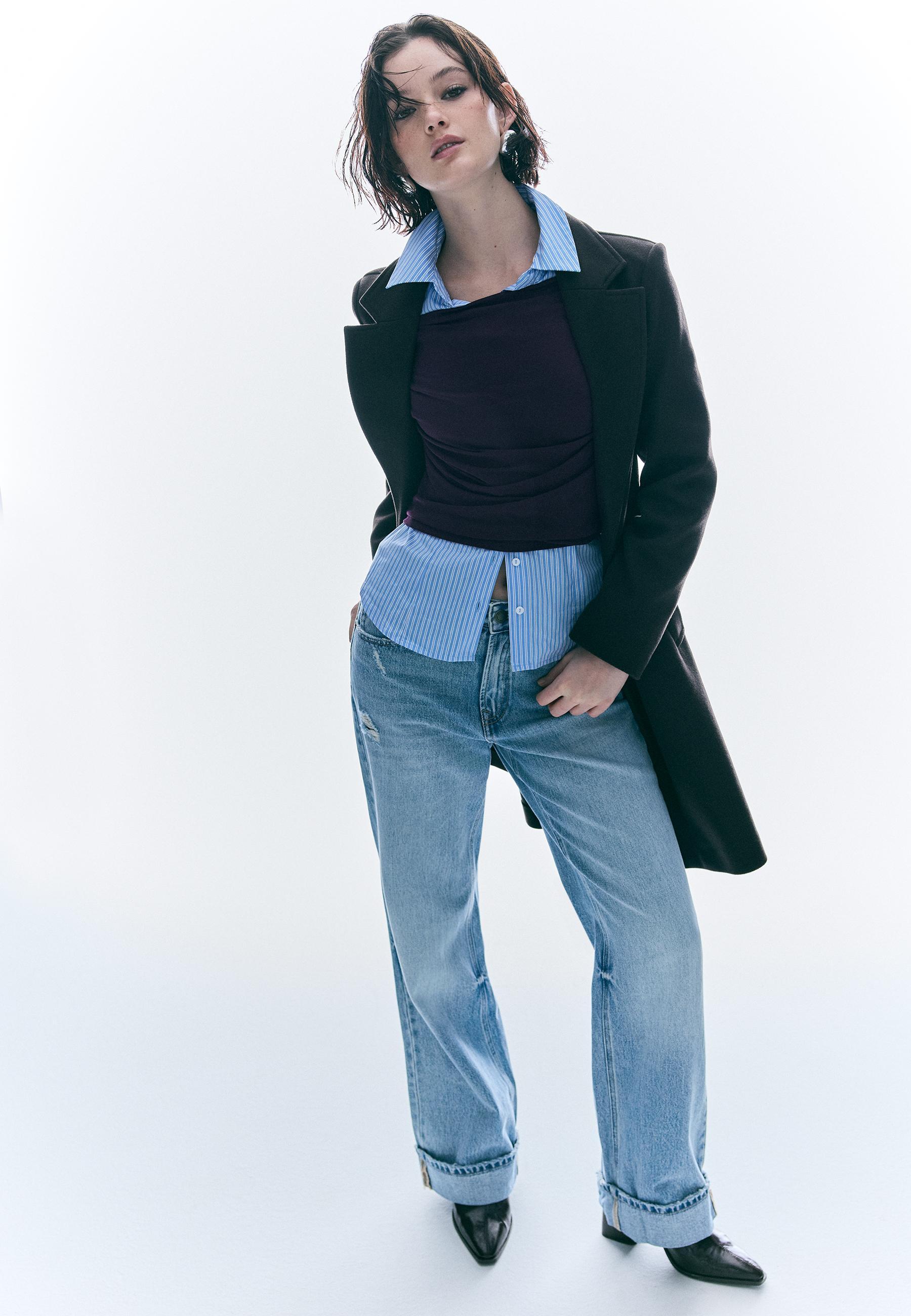 Asymmetric modal top — Purple
