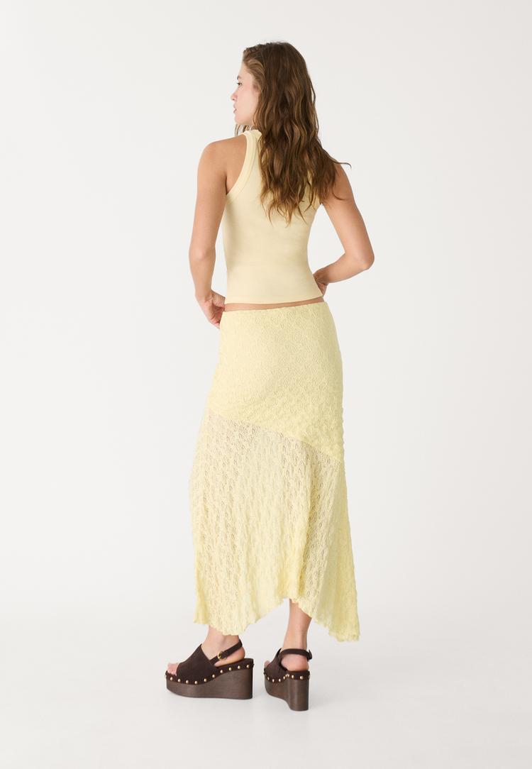 falda midi encaje