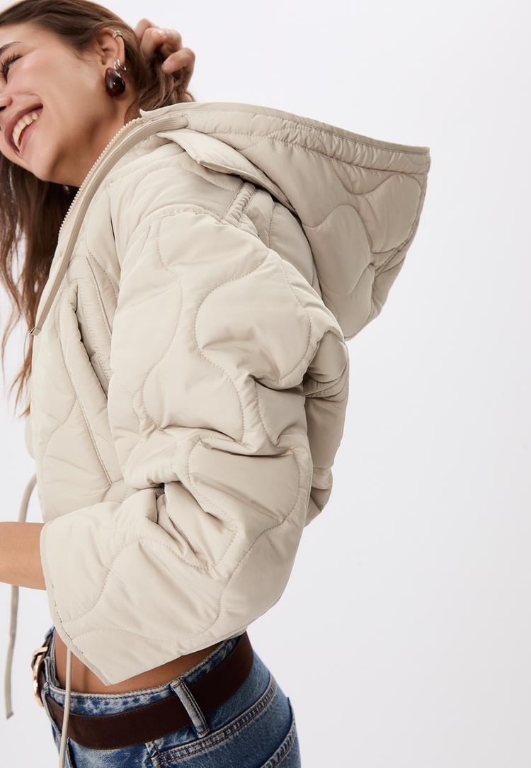 hooded puffer jacket