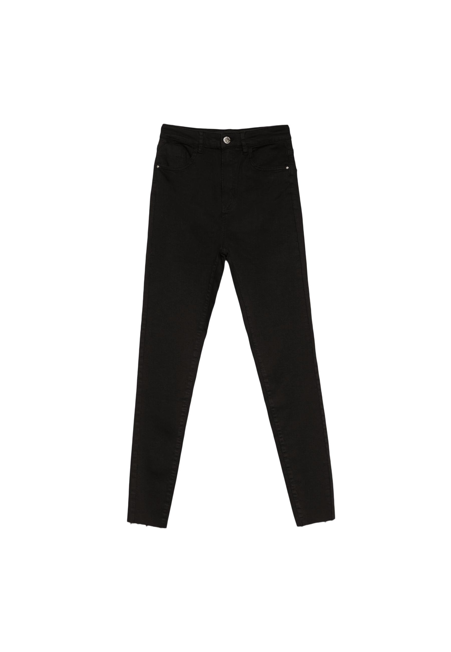 High-waist skinny jeans — Black
