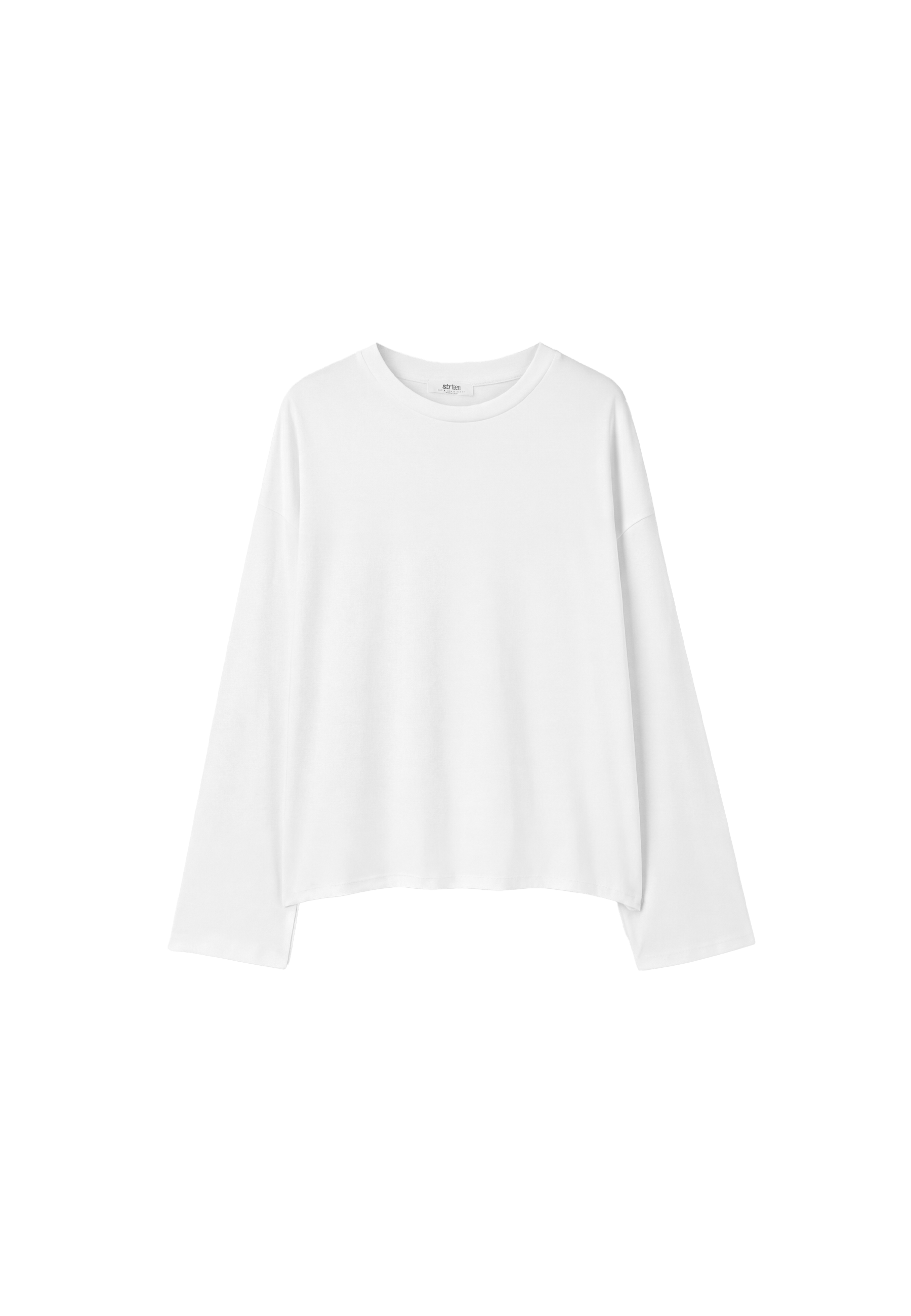 Boxy long sleeve T-shirt — White