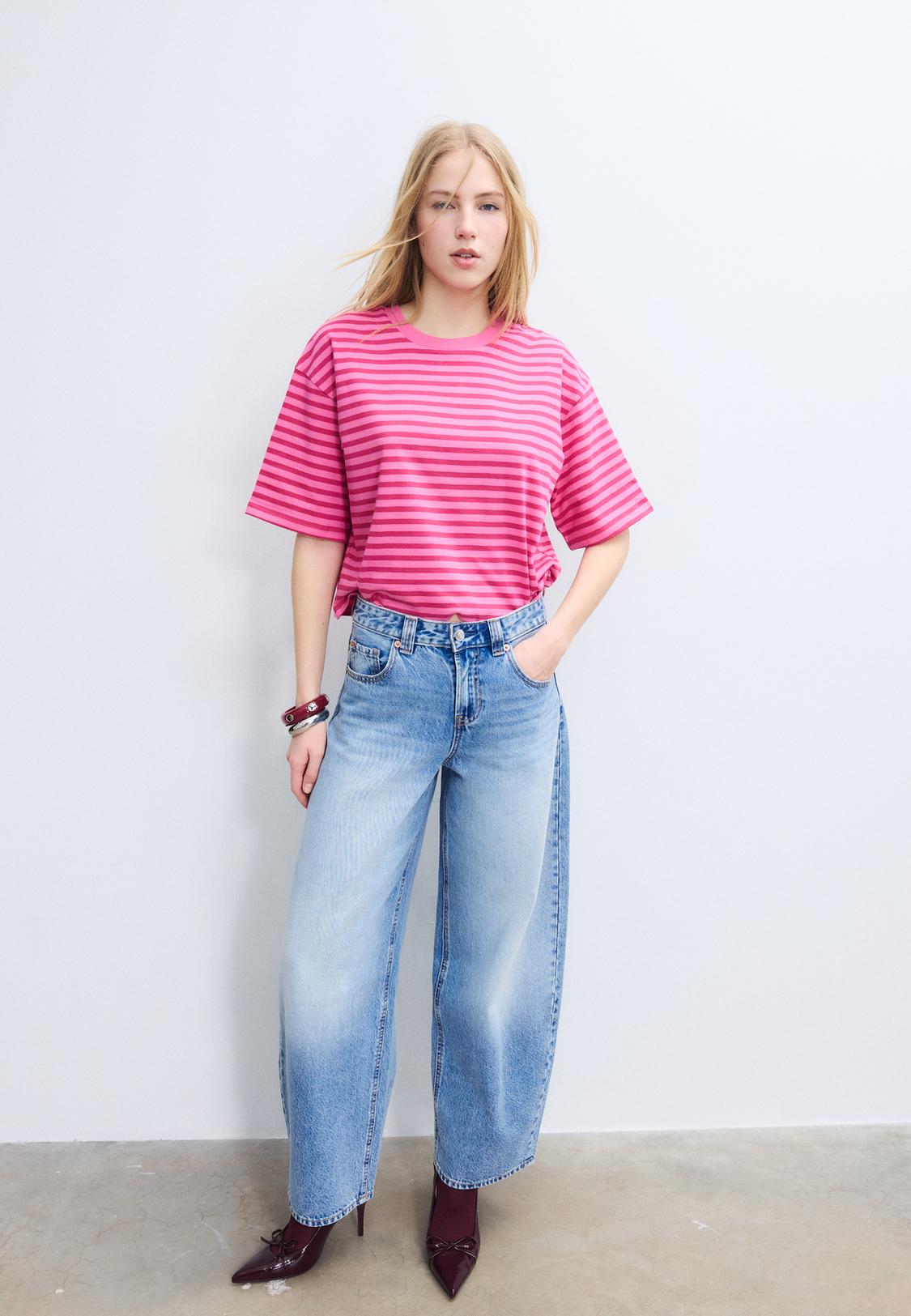 Floerns T-shirt Donna A Righe: Maniche Corte, Girocollo, Tessuto Leggero Ed Elasticizzato - Ideale Per L'Estate E L'Uso Quotidiano