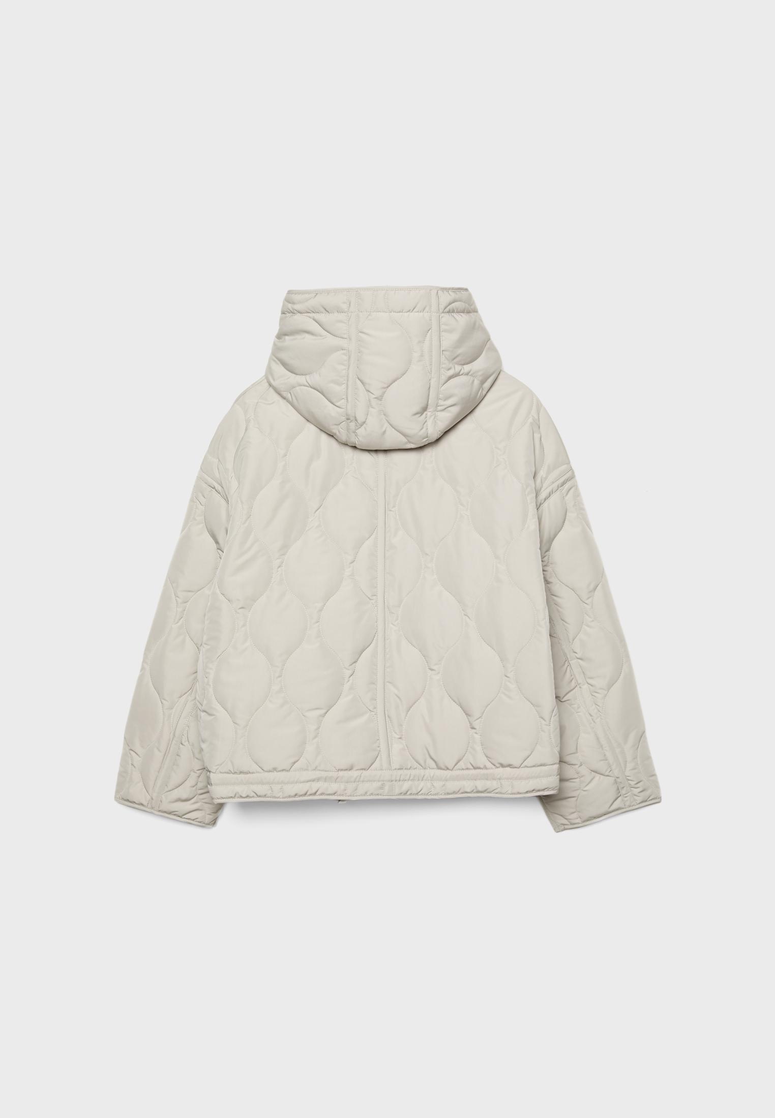 Hooded puffer jacket — Ice