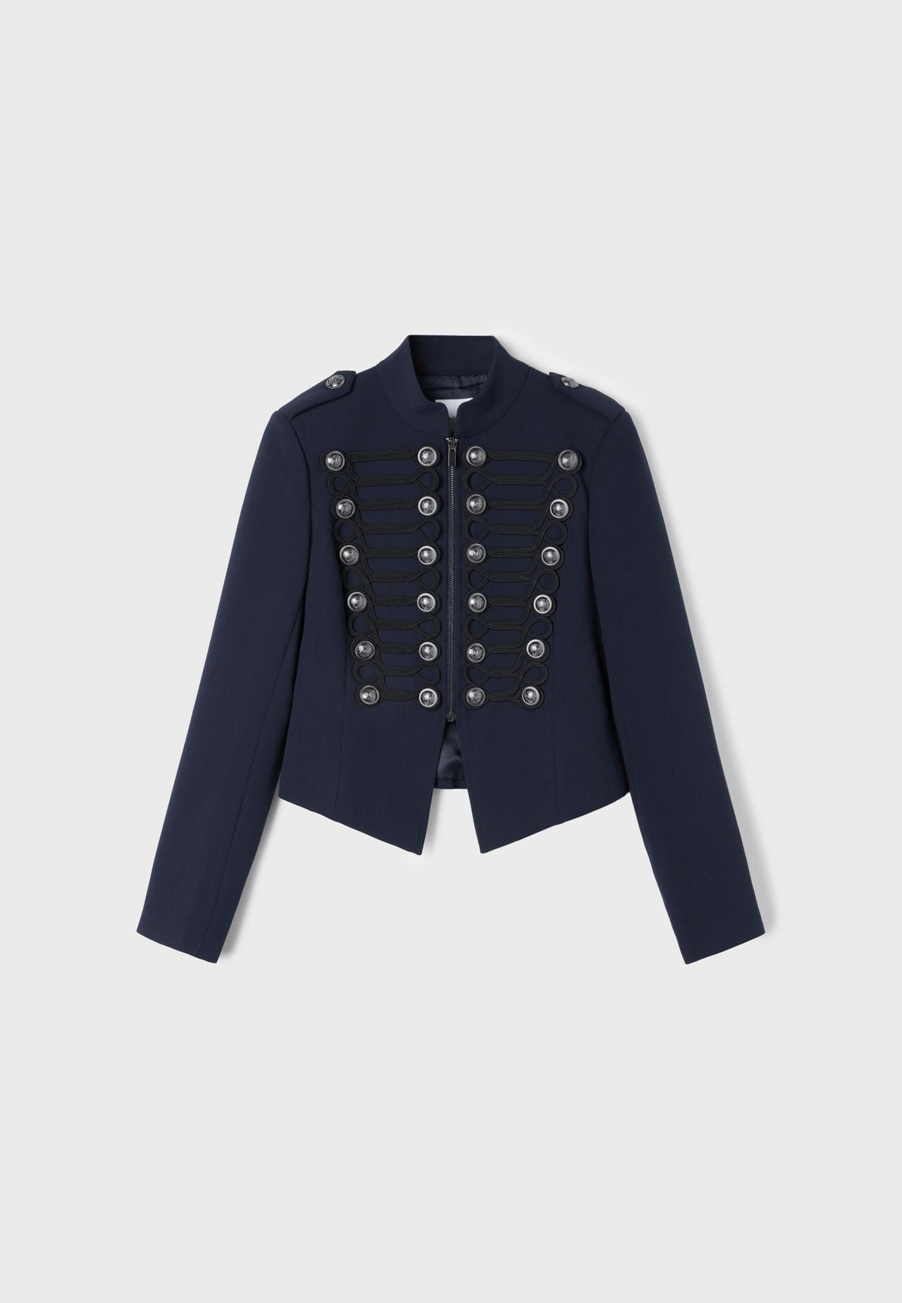 Metal button blazer — Navy blue