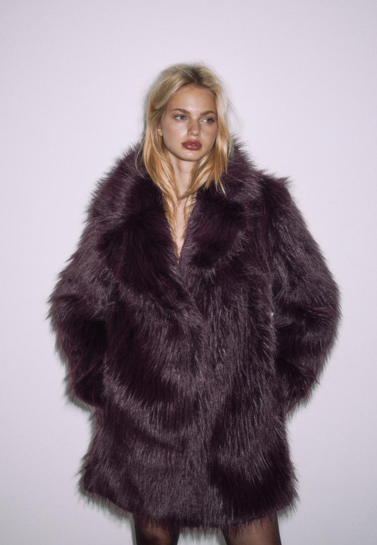 manteau en fausse fourrure