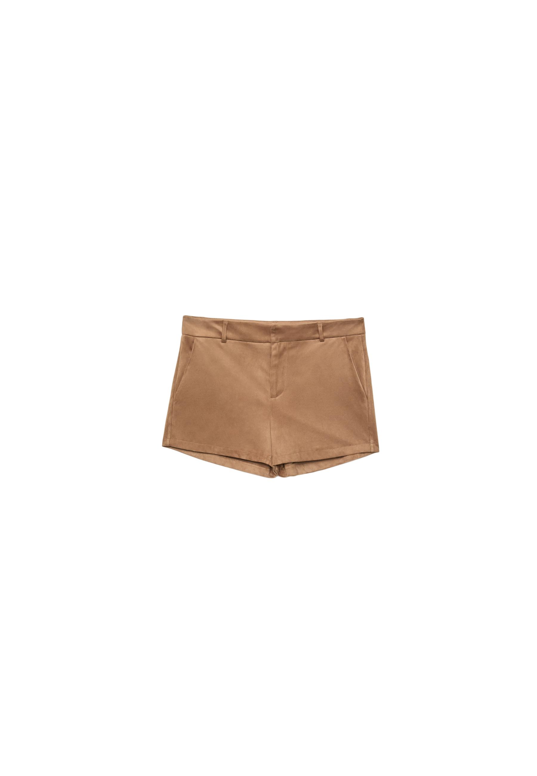 【EEUN】Suede Low Shorts LIMITED EDITION SUEDE SHORTS - Brown | ZARA United States
