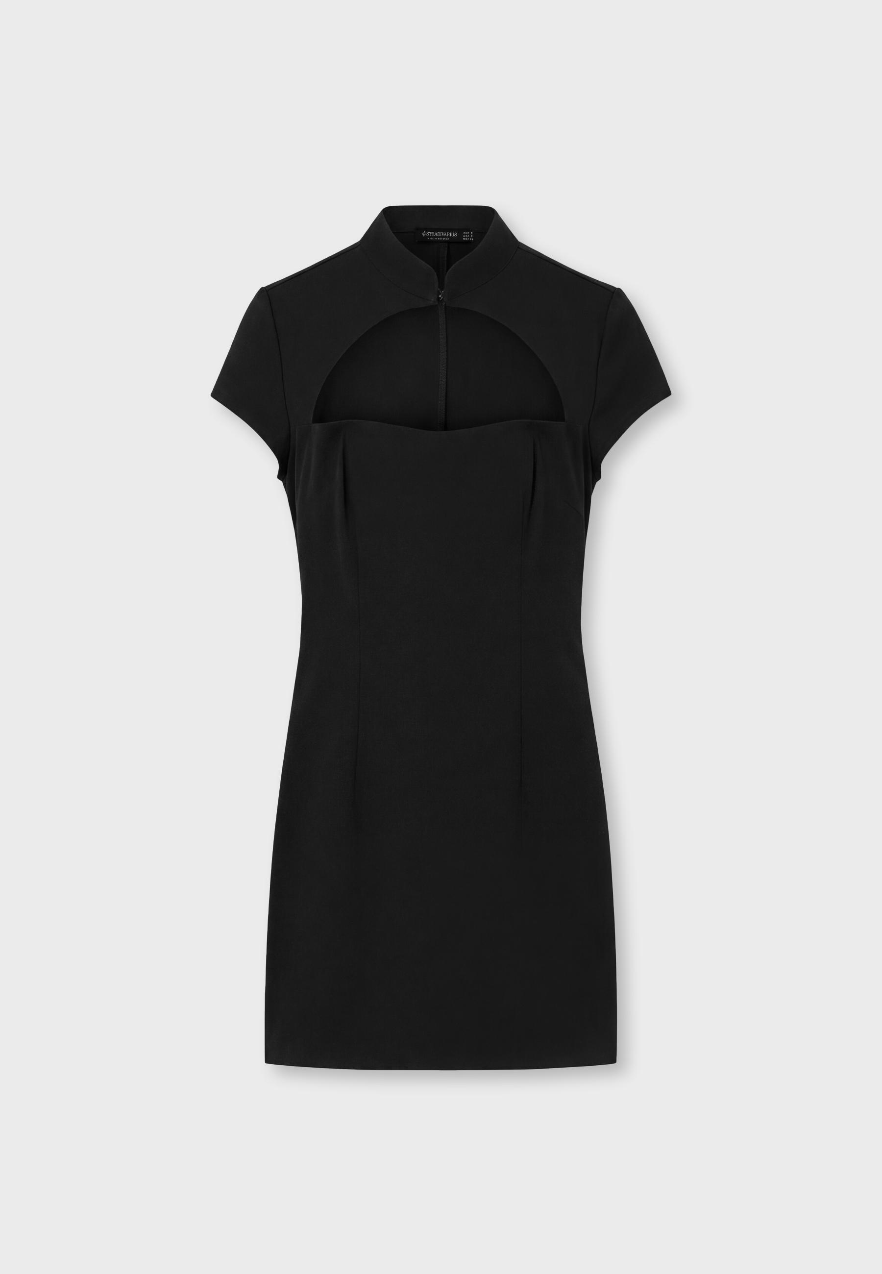 Fitted cut-out dress — Black