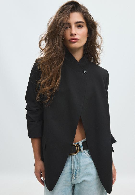 Asimetrik blazer ceket