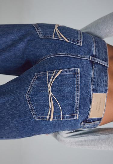 Low-rise straight jeans with hammer waist — MEDIUM BLUE DENIM 6