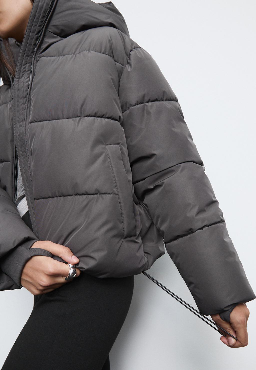 Basic hooded puffer jacket
