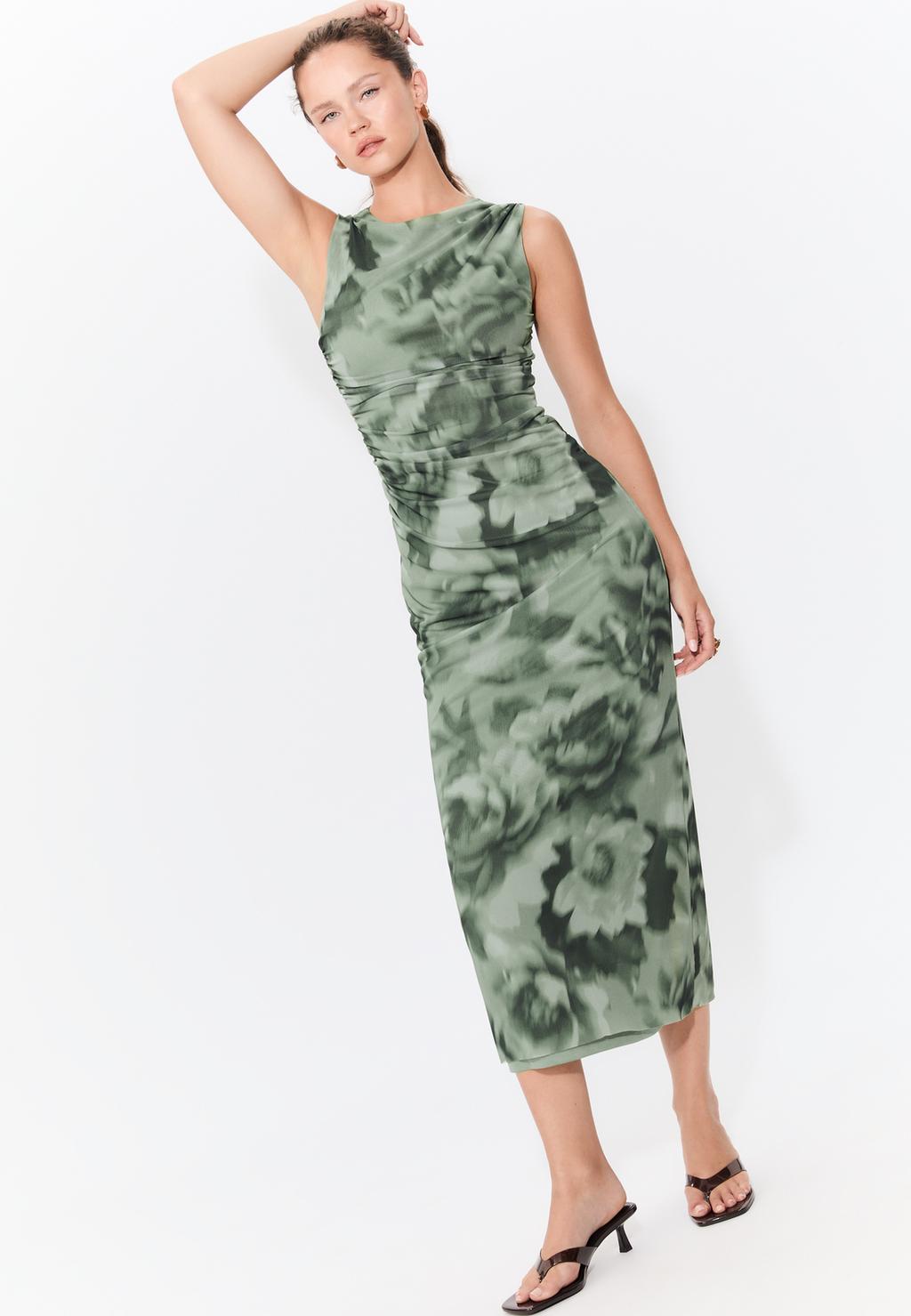 Robe midi tulle imprimé