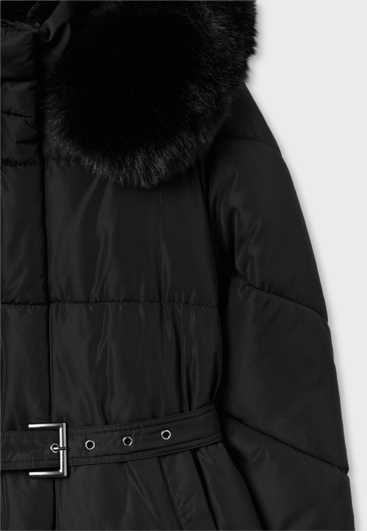 Fitted padded coat — Black
