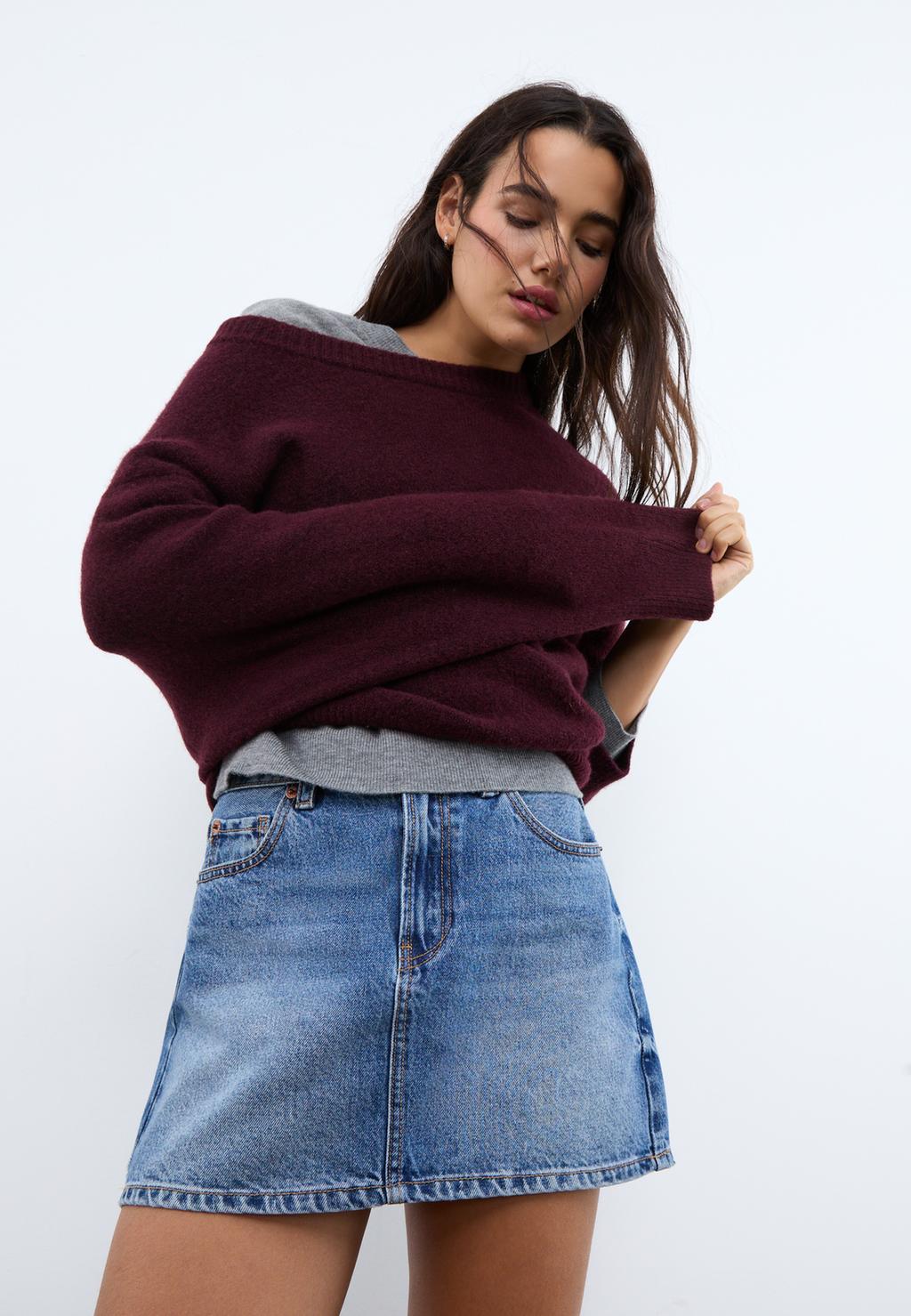 D60 Mini spódniczka jeansowa