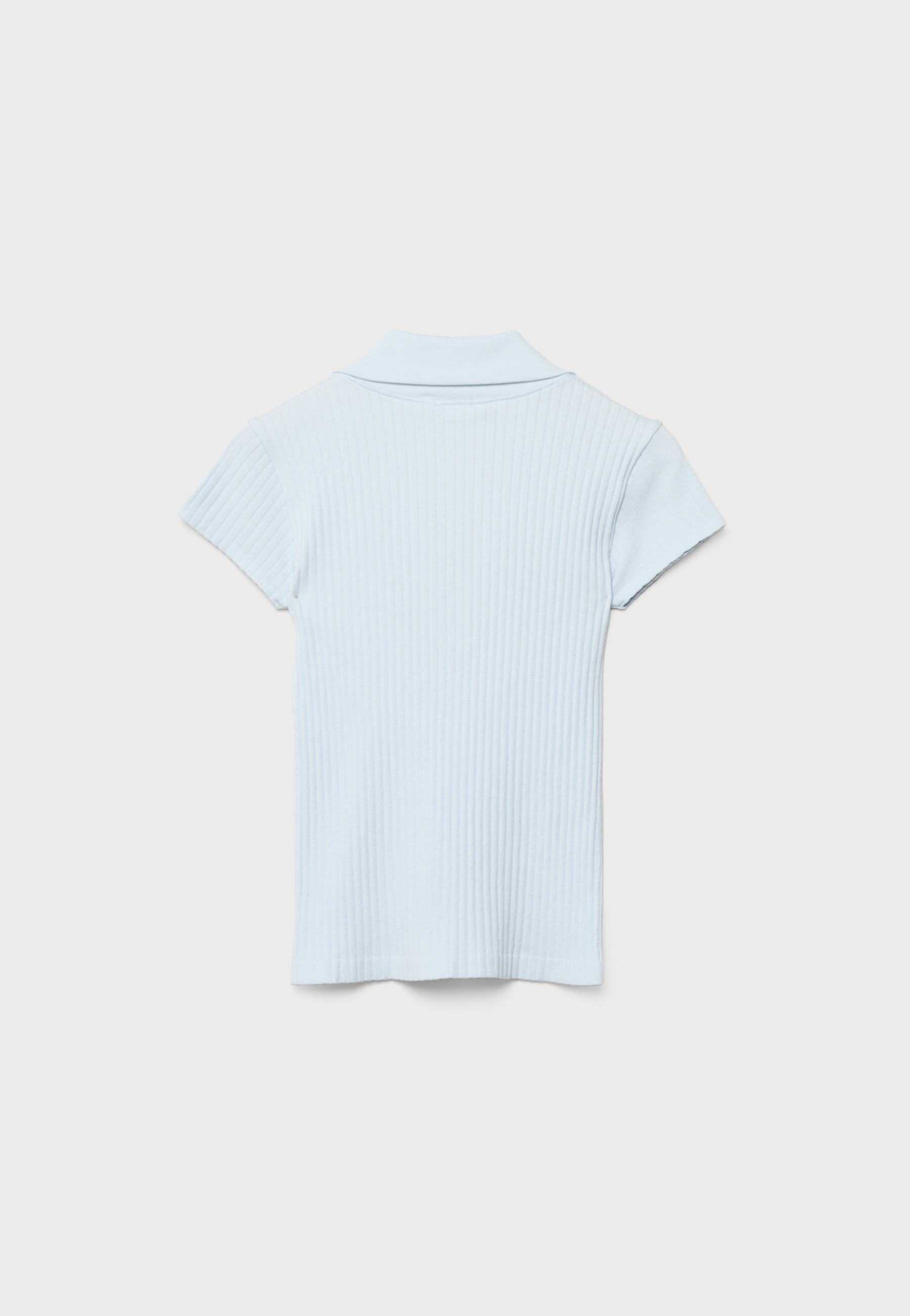 Basic seamless polo T-shirt — Sky blue