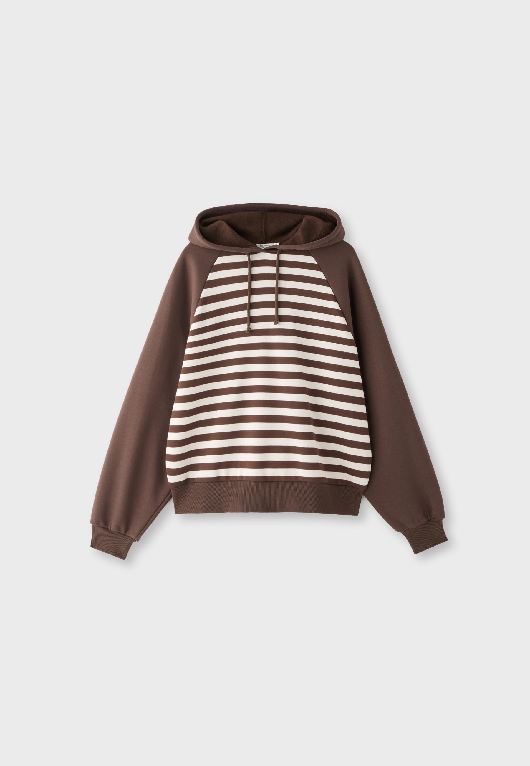 Sudadera rayas capucha
