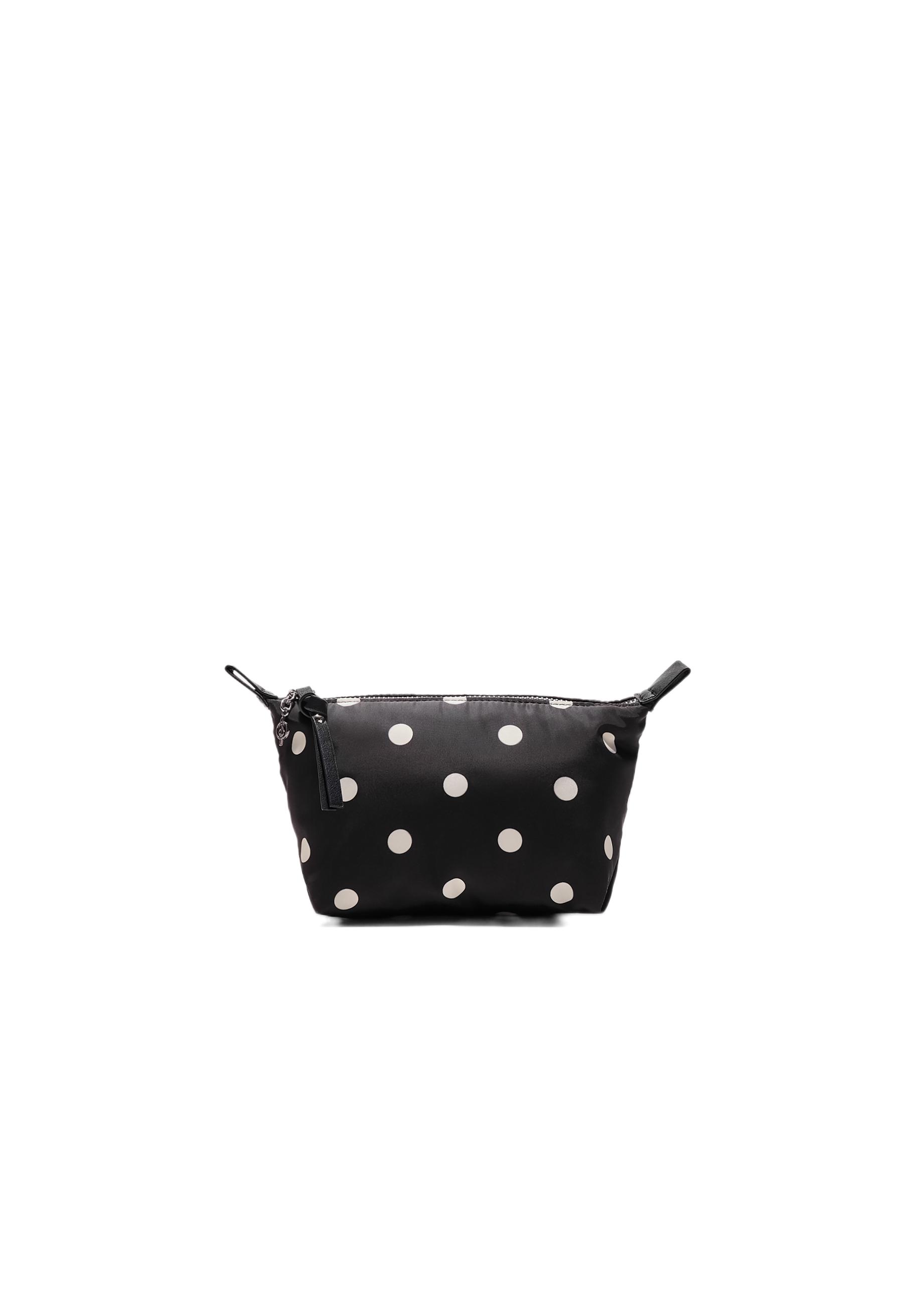 Polka dot toiletry bag — Black