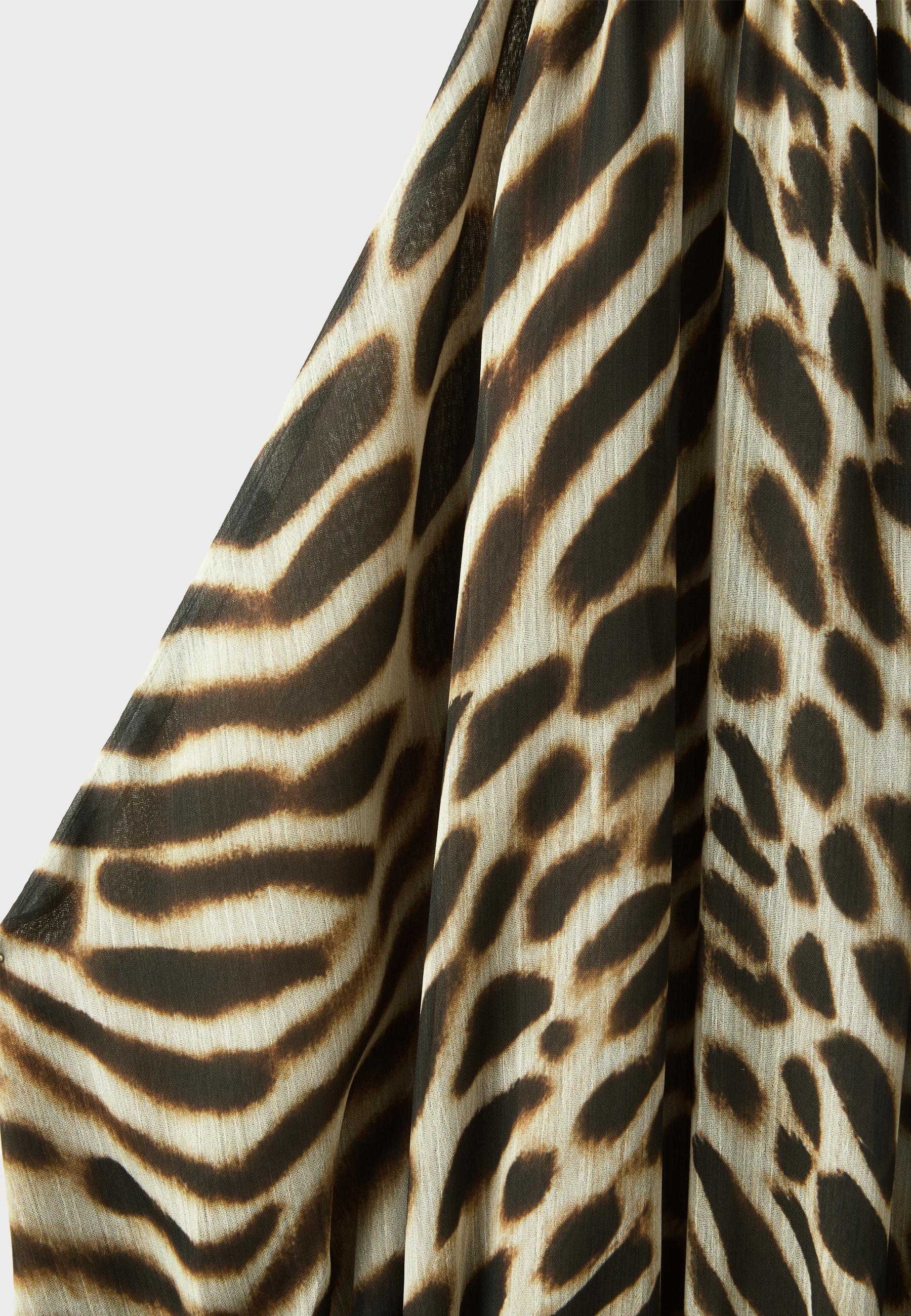Printed halter dress — Caramel