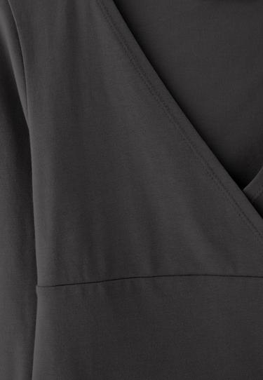 Long sleeve T-shirt with under-bust cut-out — Dark grey 9