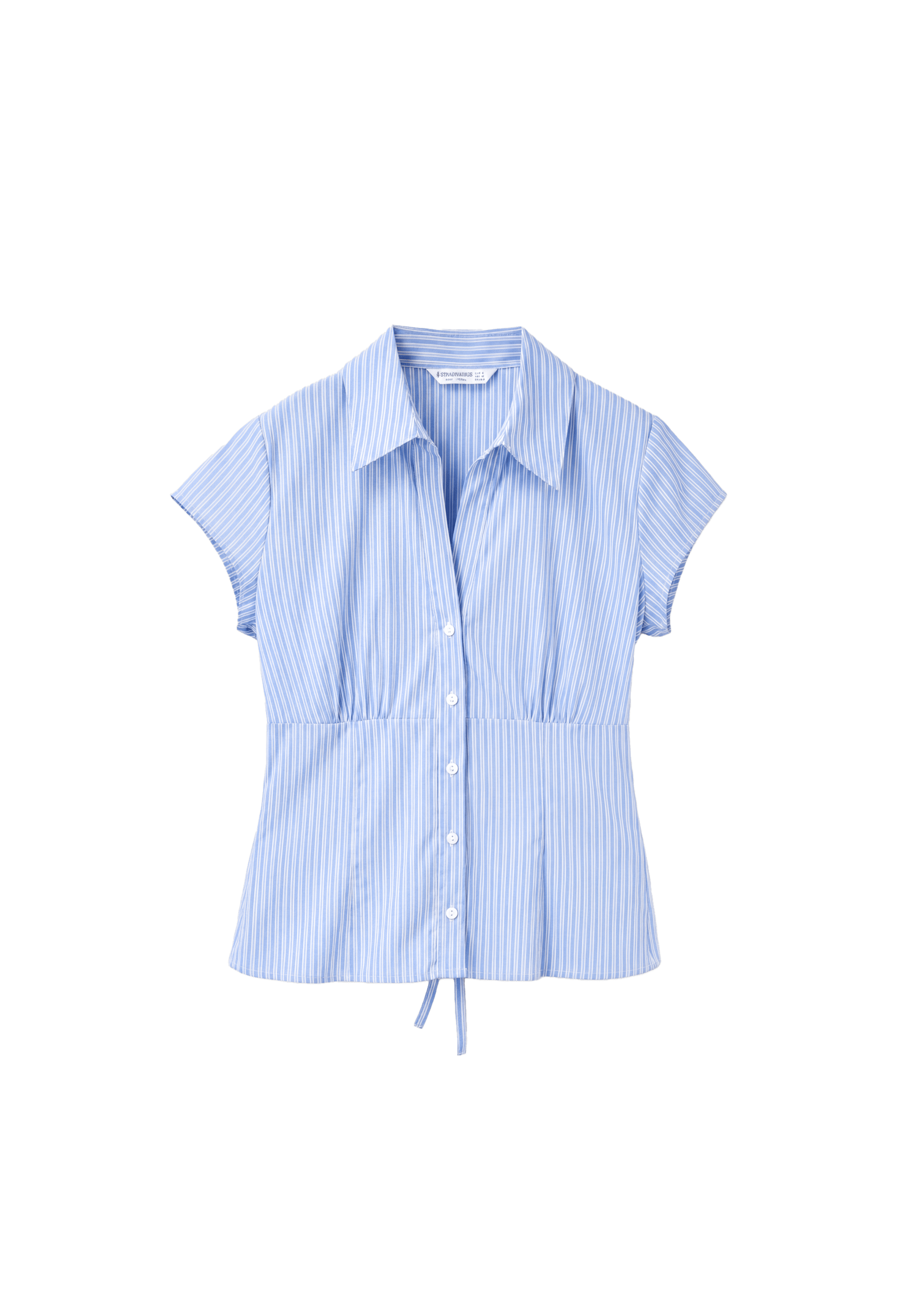 Short sleeve under-bust shirt — Sky blue