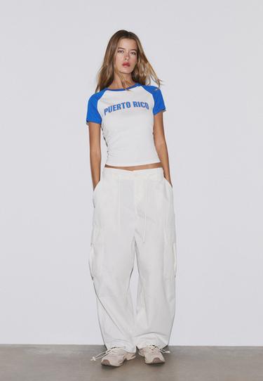 Printed short sleeve T-shirt — Ecru 2