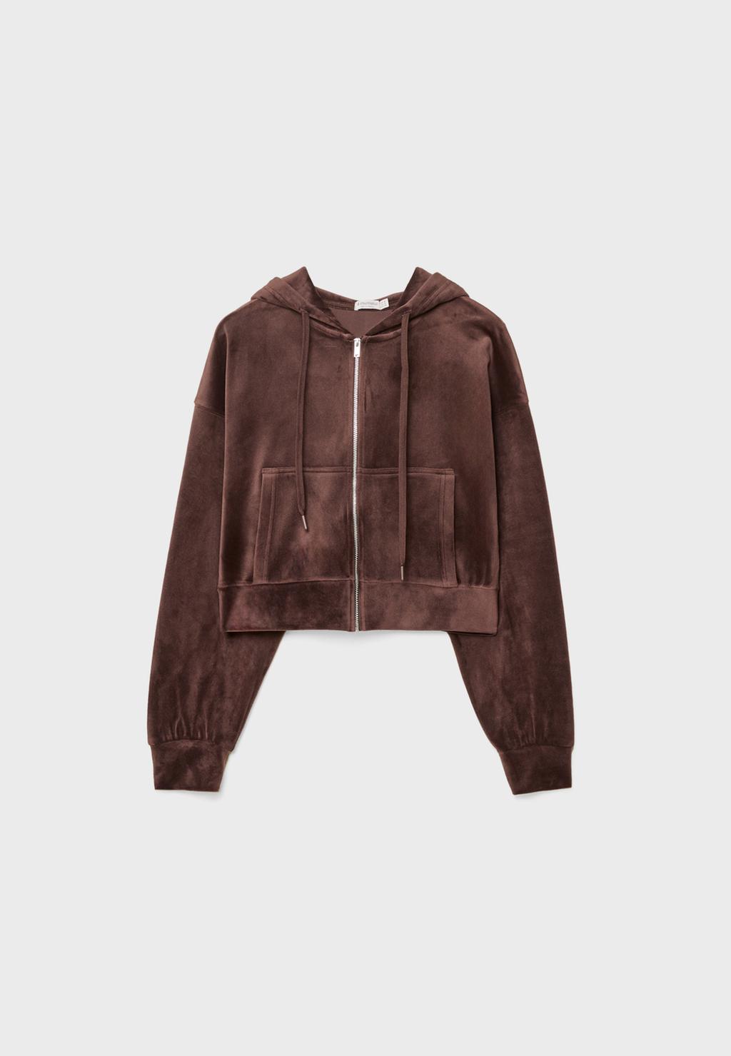 Sudadera cremallera terciopelo