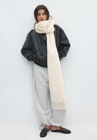 Medium basic scarf — Ecru 4