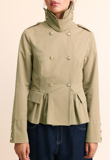 Fitted buttoned blazer — Beige 5