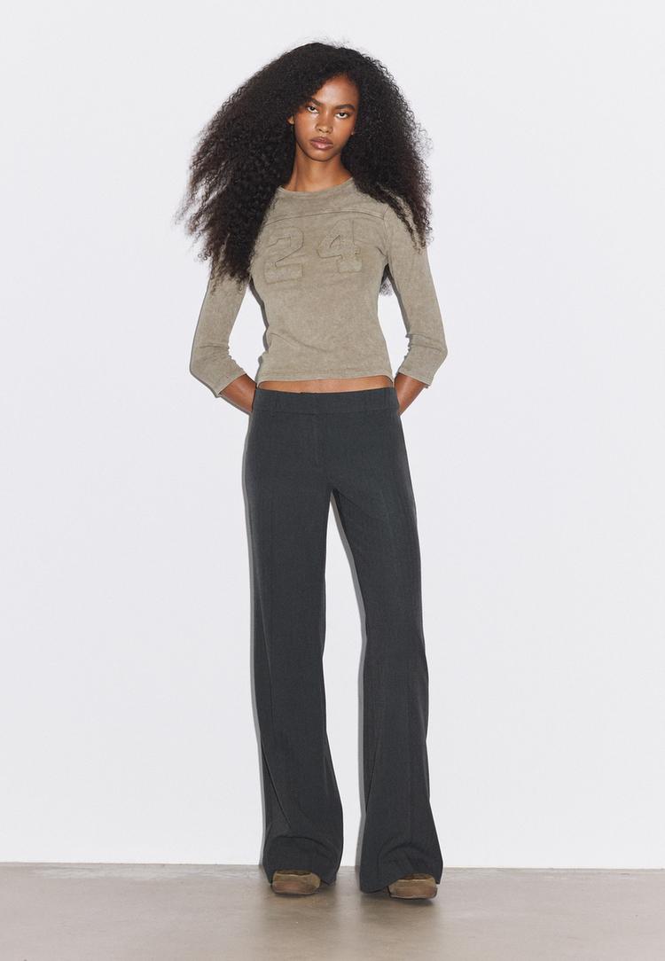 pantalon habille droit taille basse