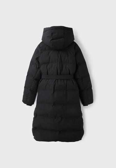 Padded coat with belt — Black 9