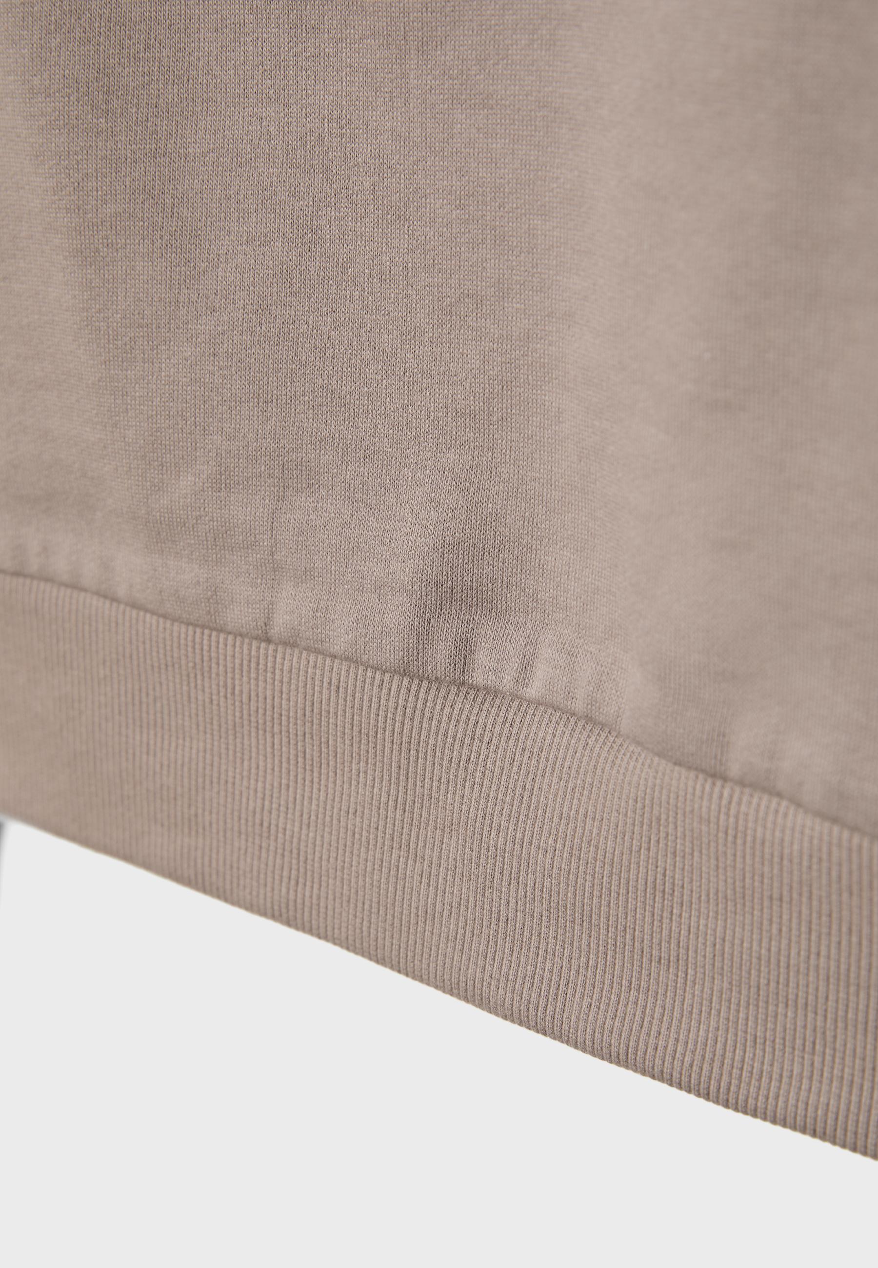 Basic off-the-shoulder sweatshirt — Beige