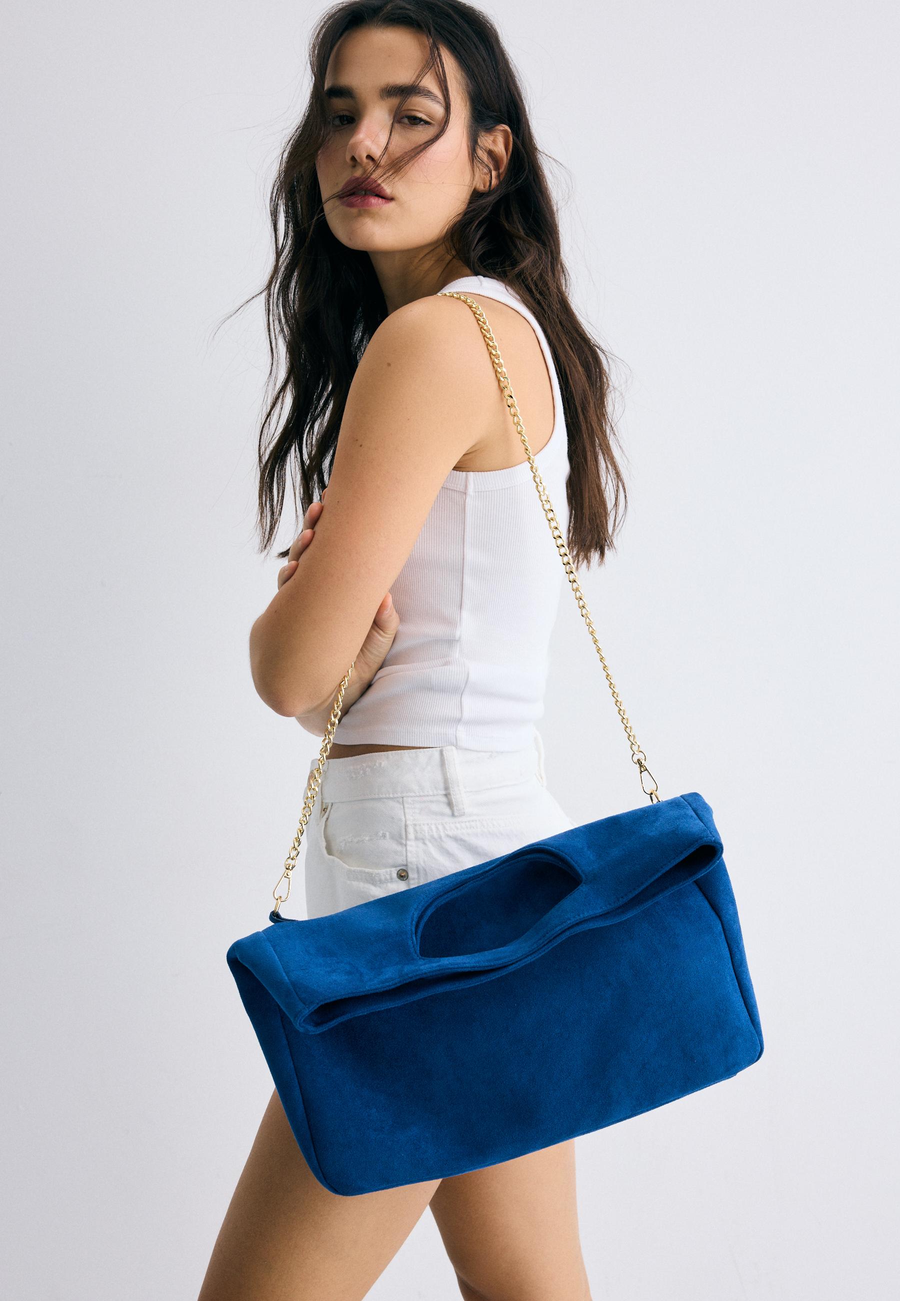 Square crossbody handbag — Blue