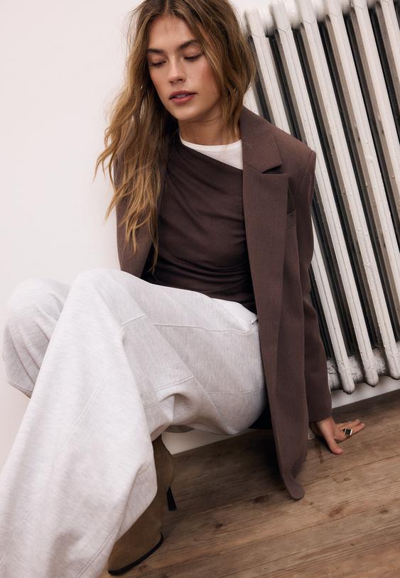 Stradivarius Open Blazer Brown M