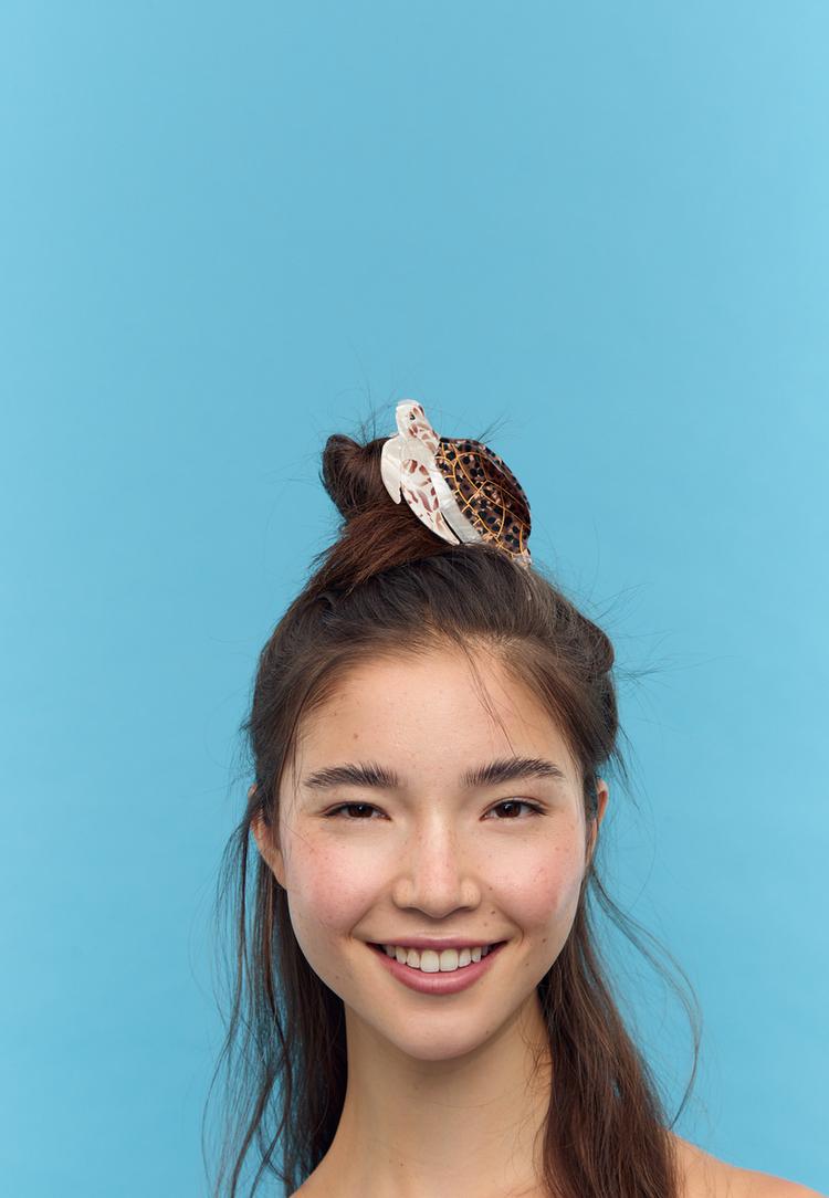 pinza de pelo tortuga