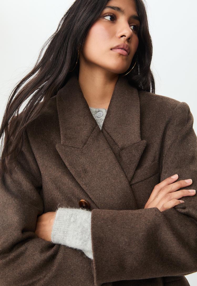 long double breasted coat